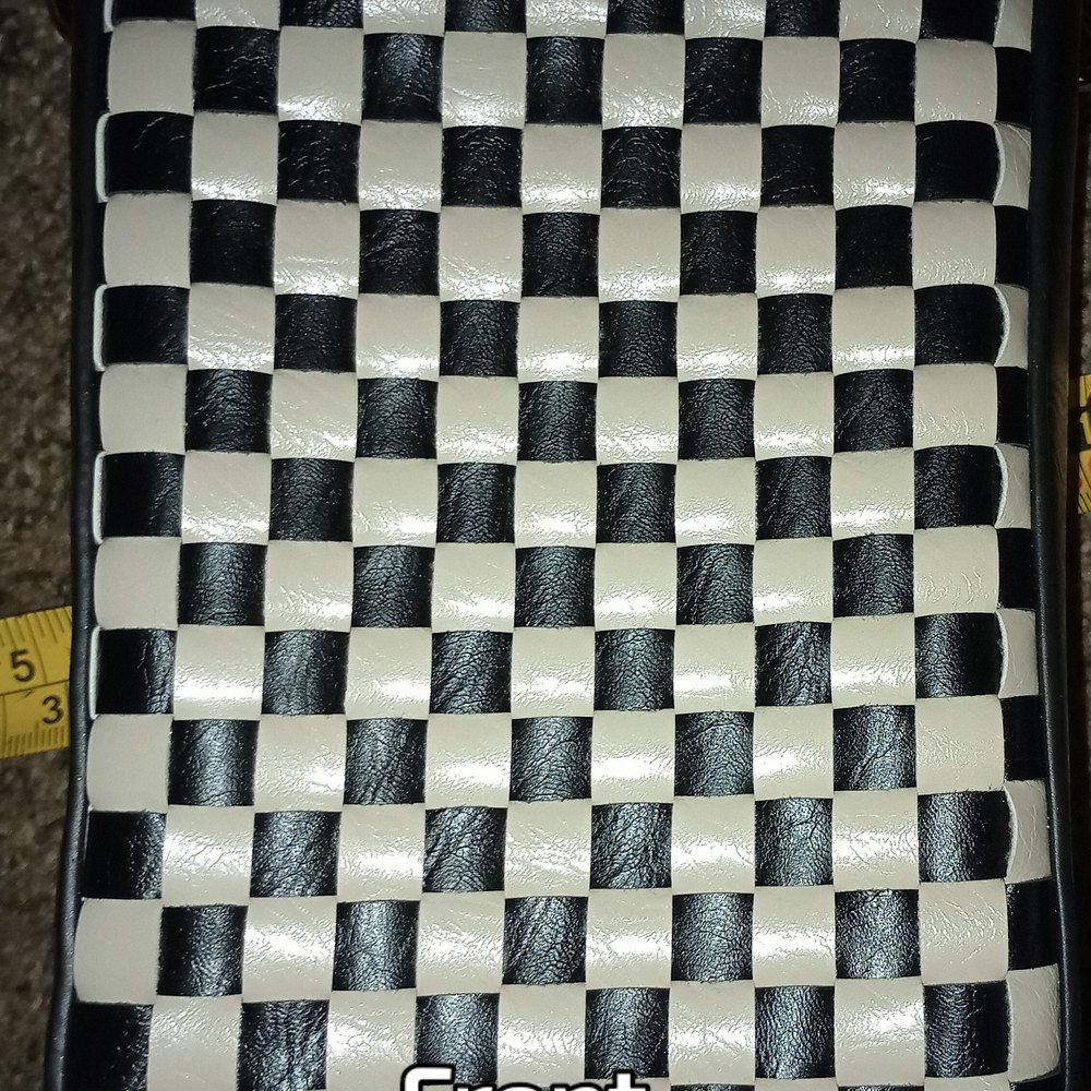 Black and White Checkered Crossbody Bag